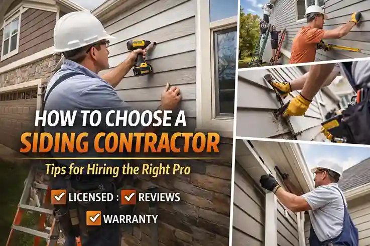 Professional siding contractor at work in San Antonio